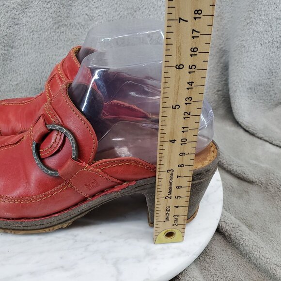 Josef Seibel Shoes Womens EU 38 US 7 Red Spirit Nature Vintage Leather Clog *GUC - Picture 5 of 9